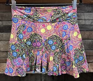 Women’s DONA JO Day Of The Dead Tennis Pickleball Skort Size 2 *A12